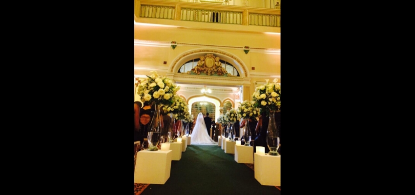 Casamento em Tons de Rosa e Roxo no Palácio dos Cedros