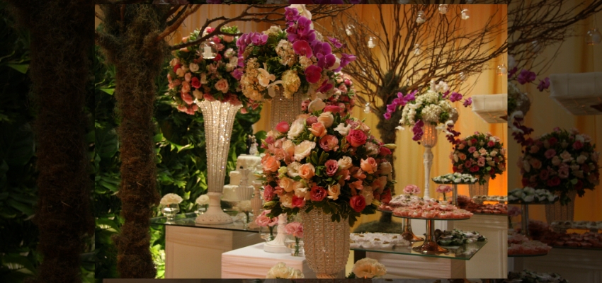 Casamento Luxuoso Rosa e Branco DoisMileDezesseis